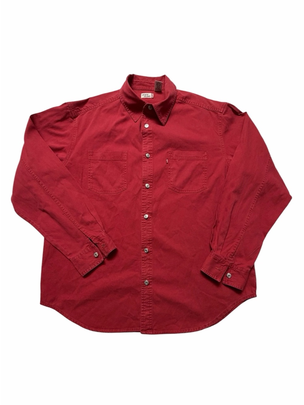 Vintage red Levi's denim button shirt size XL